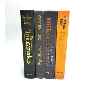 Stephen King-4 Hardback-Pet Semetary-Tommyknockers-Firestarter-Different Seasons